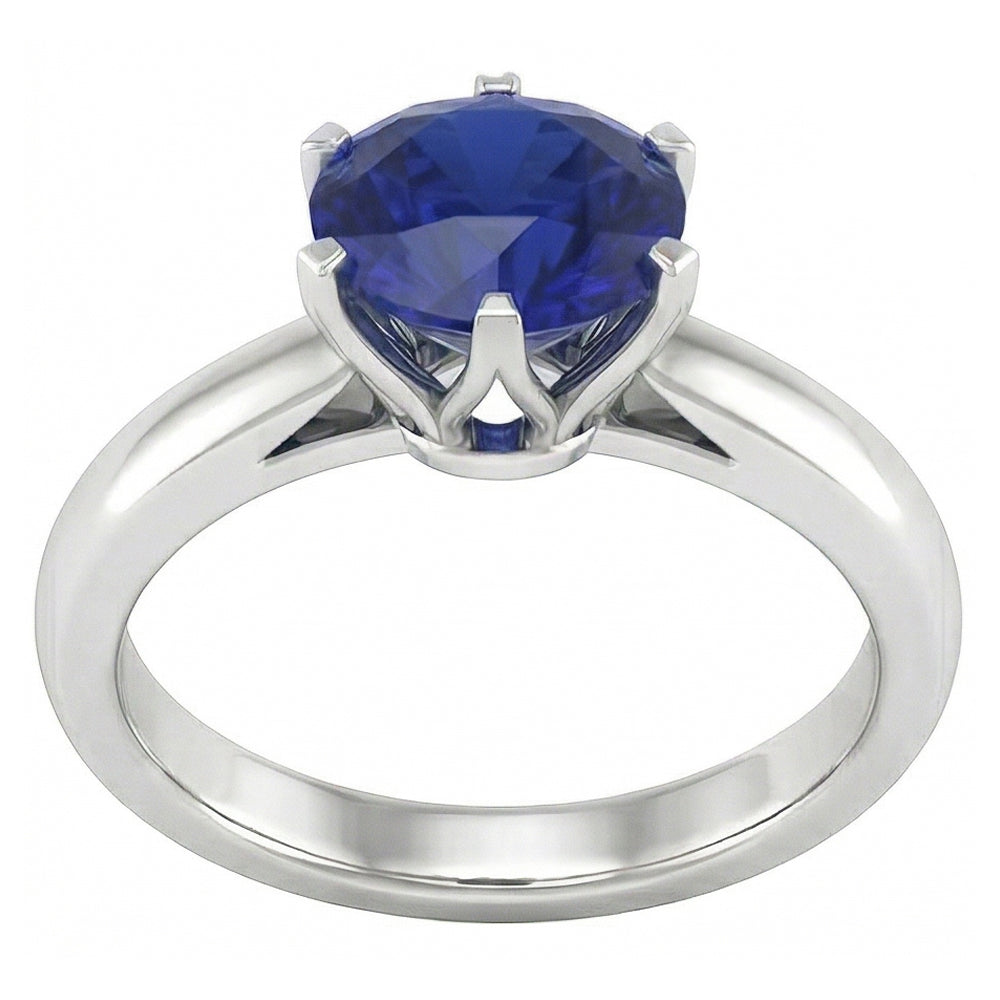 echter round diamant 3Karat ring Draufsicht