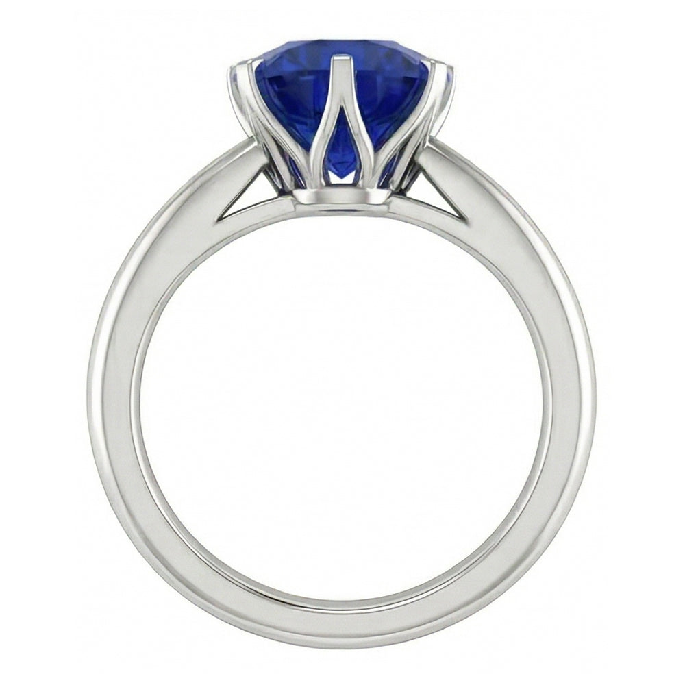 echter round diamant 3Karat ring Profilansicht
