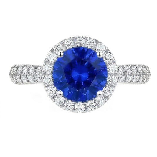 echter round diamant 3Karat ring Vorderansicht