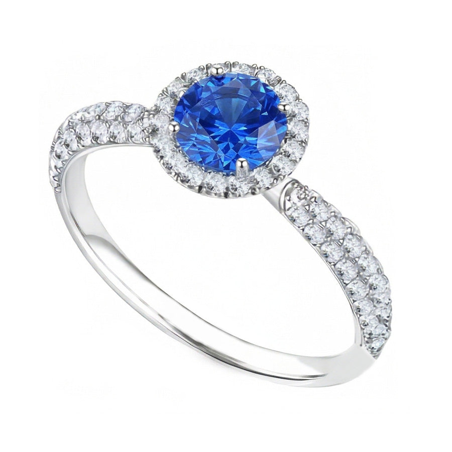echter round diamant 3Karat ring Detailansicht
