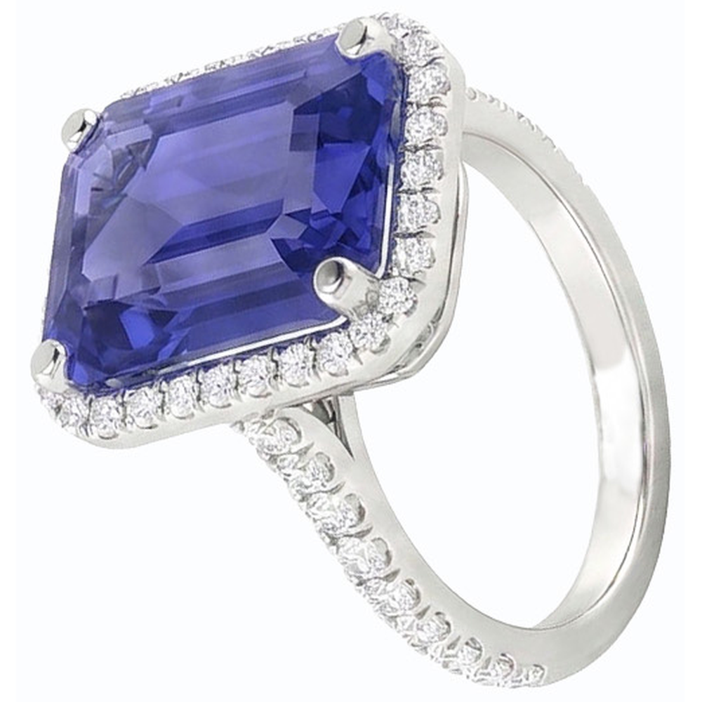 echter round diamant 4.50Karat ring Profilansicht