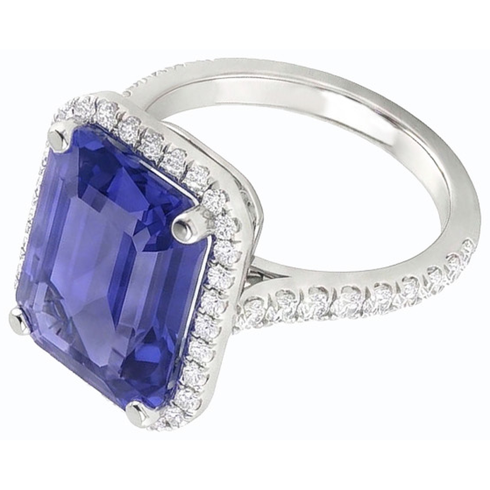 echter round diamant 4.50Karat ring Draufsicht