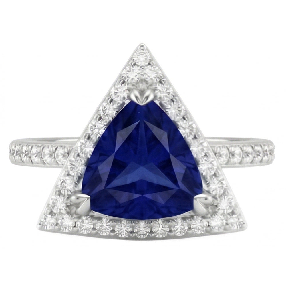 echter trillion diamant 1.50Karat ring Seitenansicht