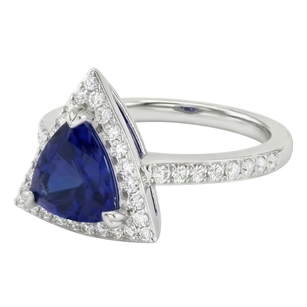 echter trillion diamant 1.50Karat ring Draufsicht