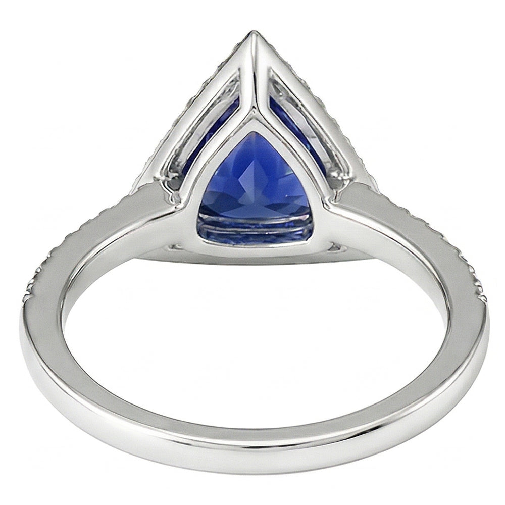 echter trillion diamant 1.50Karat ring Profilansicht