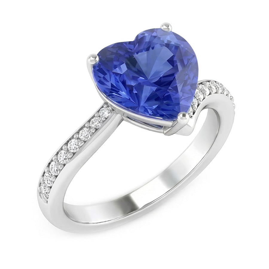 echter round diamant 4.50Karat ring Seitenansicht