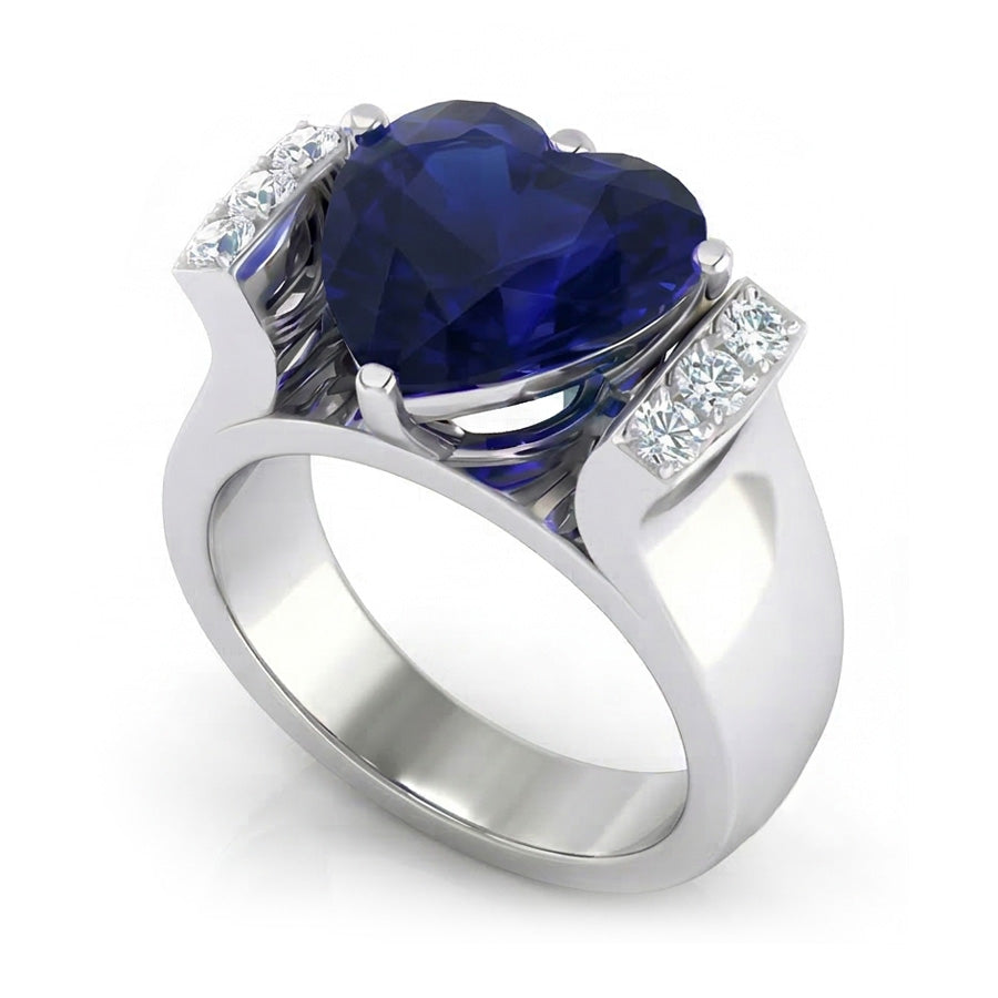 echter round diamant 3.50Karat ring Vorderansicht