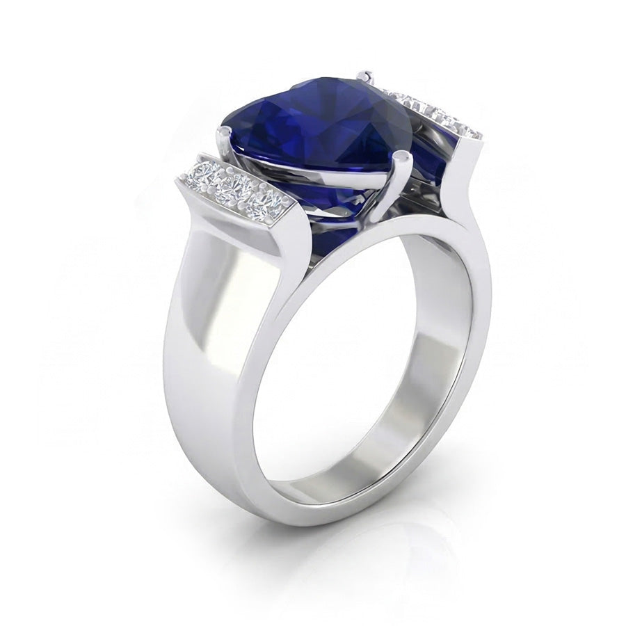 echter round diamant 3.50Karat ring Draufsicht