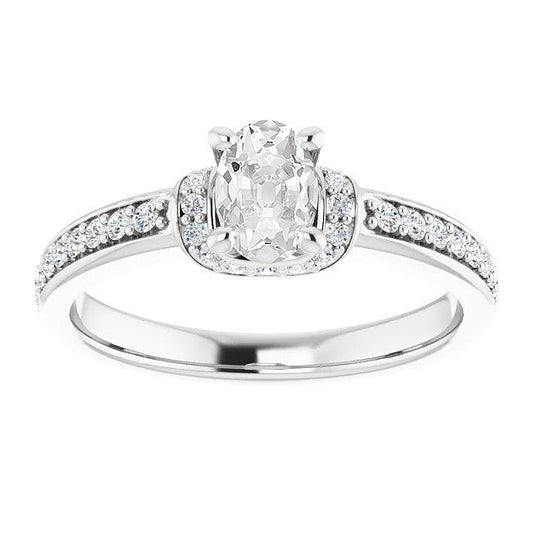 Runder & Ovaler alter Bergmann Echt Diamantring mit Akzenten Krappenset 4.75 Karat