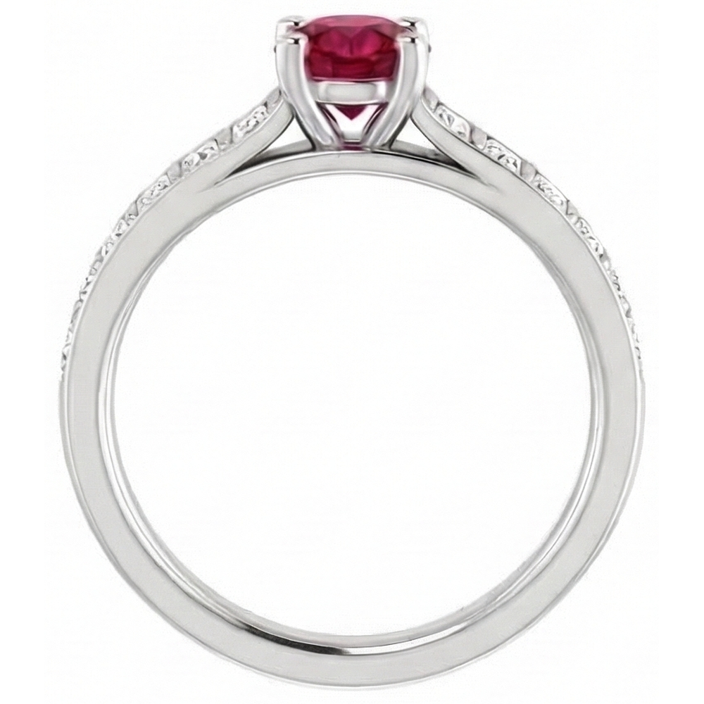 echter princess rubin 2Karat ring auf Weiß
