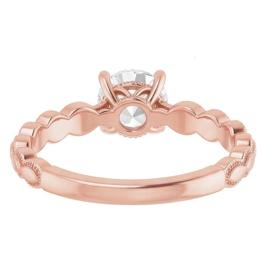 echter round diamant 2Karat ring Draufsicht