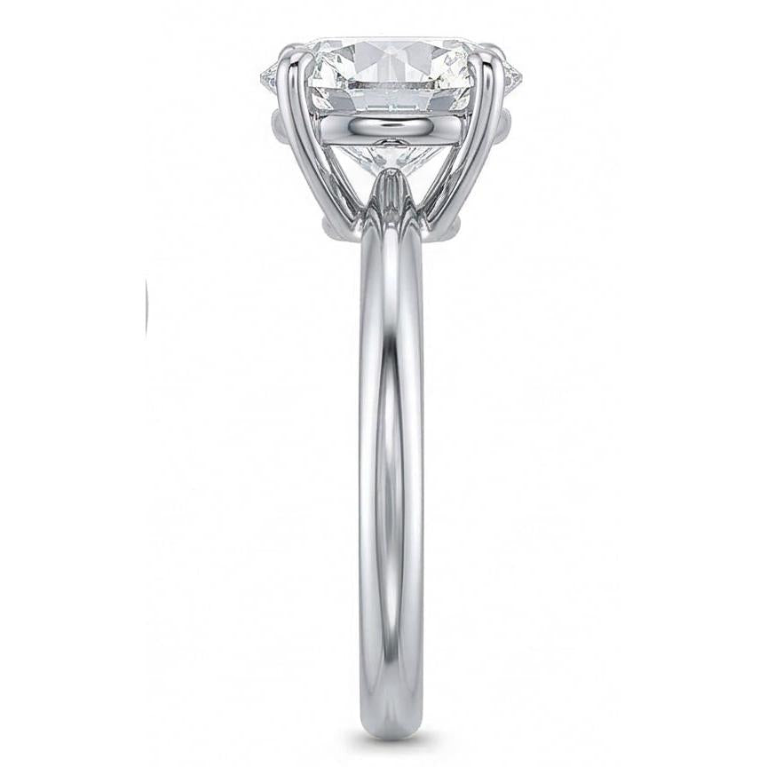 Runder Solitär 2 Karat Aus der Erde Abgebauter Natürlicher Diamant-Verlobungsring Weißgold 14K