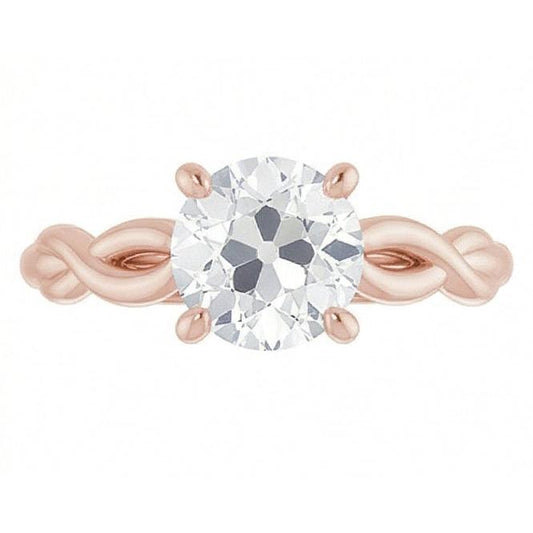 echter round diamant 2Karat ring Seitenansicht