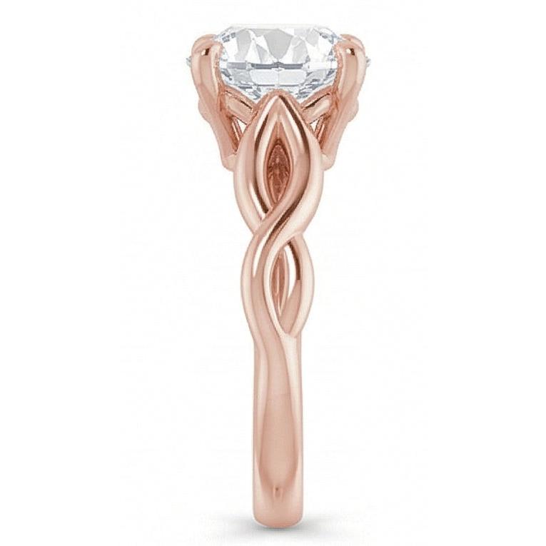 echter round diamant 2Karat ring Profilansicht