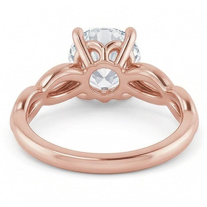 echter round diamant 2Karat ring auf Weiß
