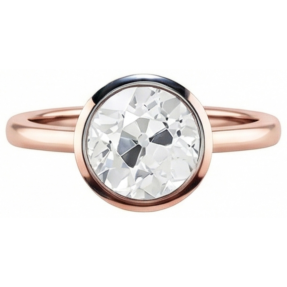 echter round diamant 1Karat ring Detailansicht