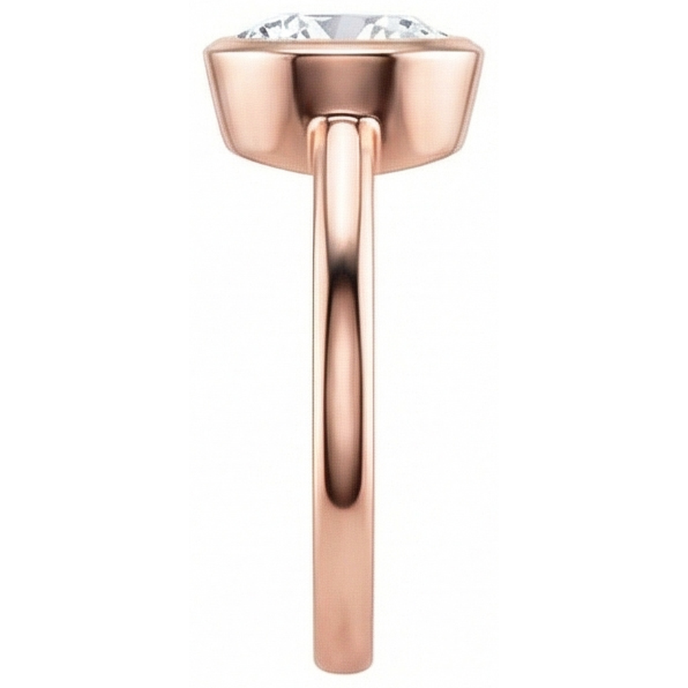 echter round diamant 1Karat ring Profilansicht