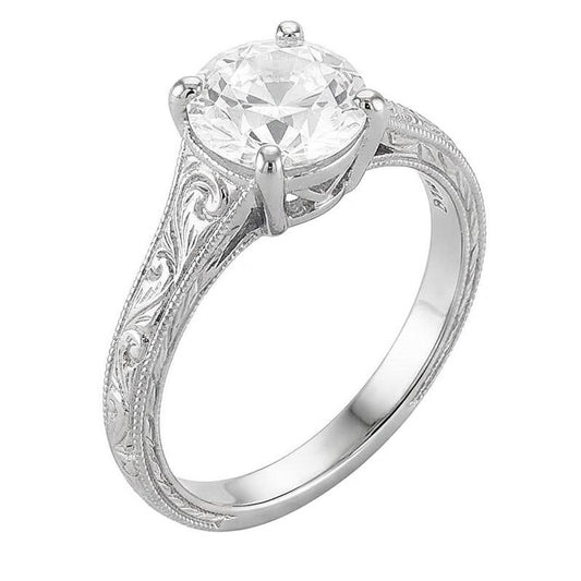 echter round diamant 1.50Karat ring Seitenansicht