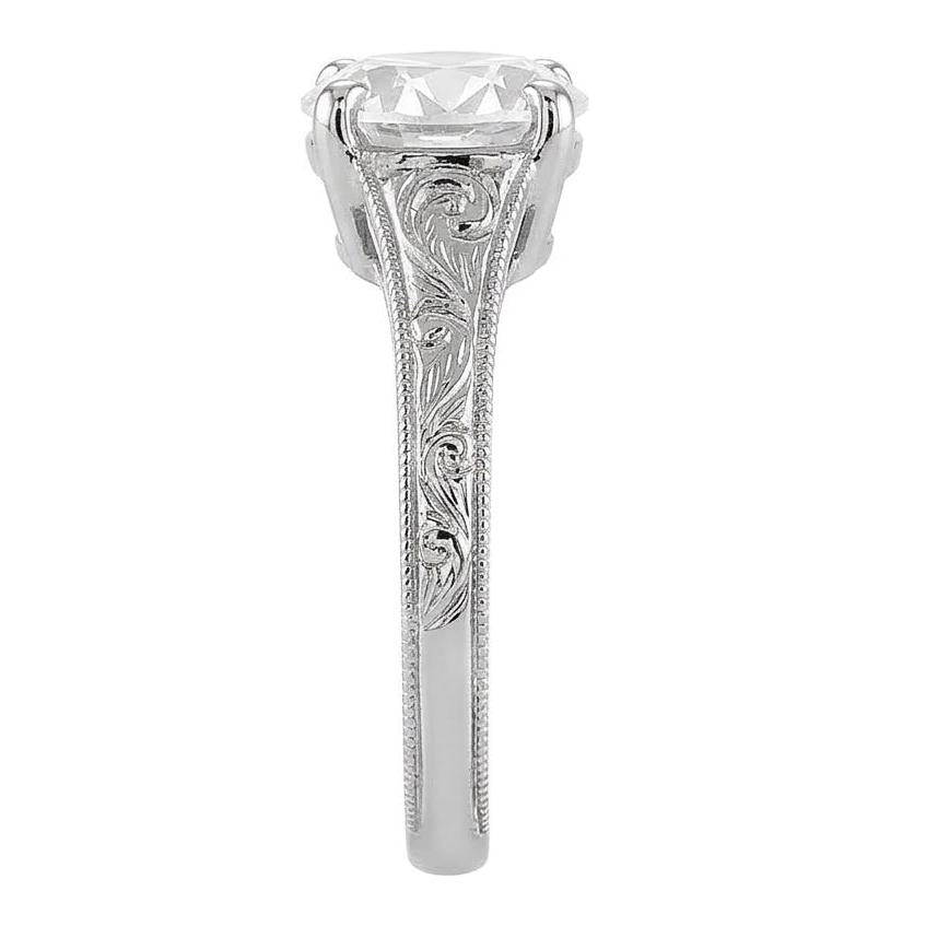 echter round diamant 1.50Karat ring Detailansicht
