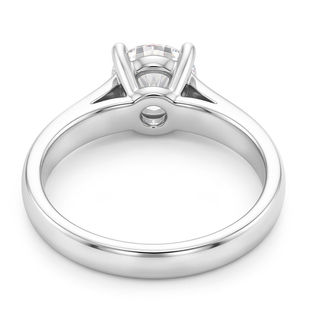 Runder Solitärring mit Echt Aus der Erde Abgebauter Natürlicher Diamantschmuck