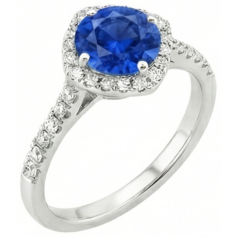 echter round diamant 4Karat ring Seitenansicht