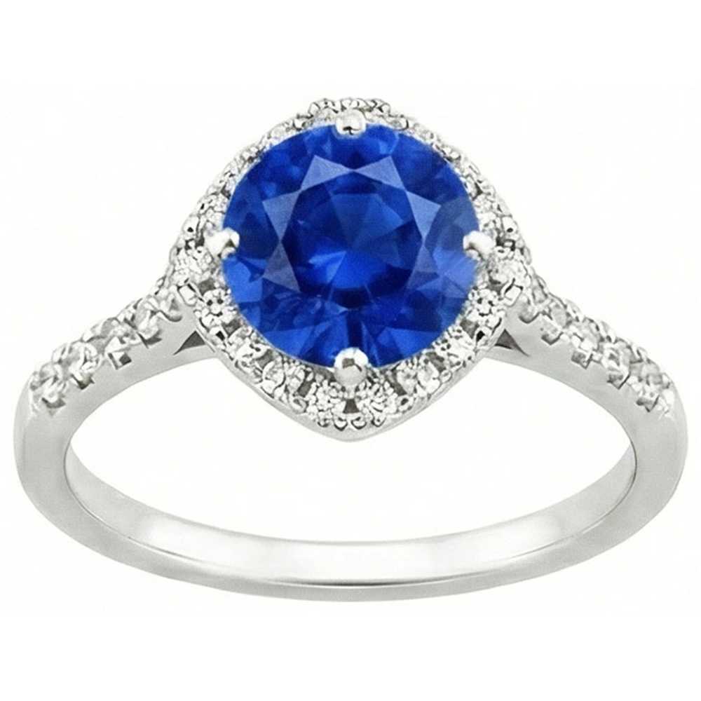 echter round diamant 4Karat ring Detailansicht