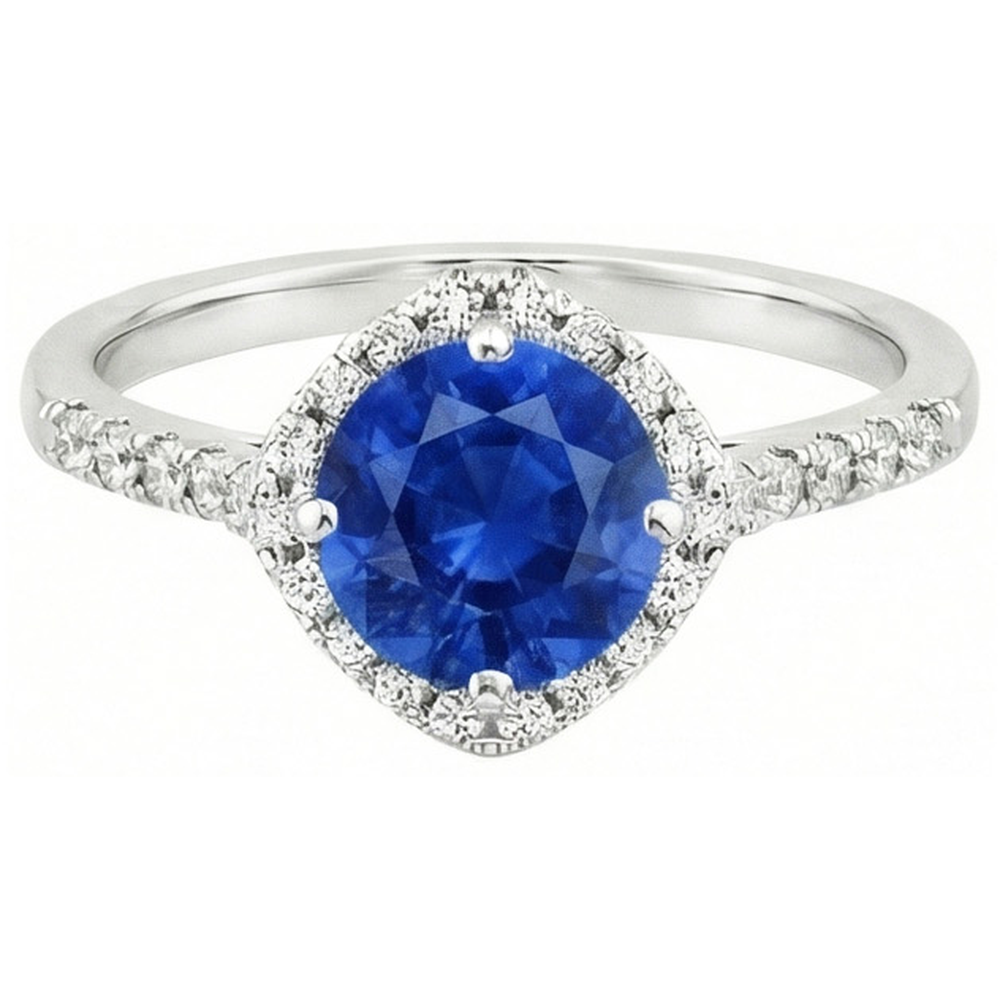 echter round diamant 4Karat ring Draufsicht