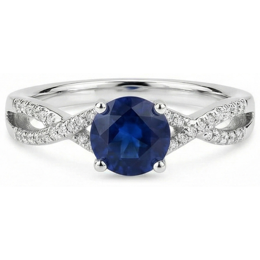 echter round diamant 1.00Karat ring Vorderansicht