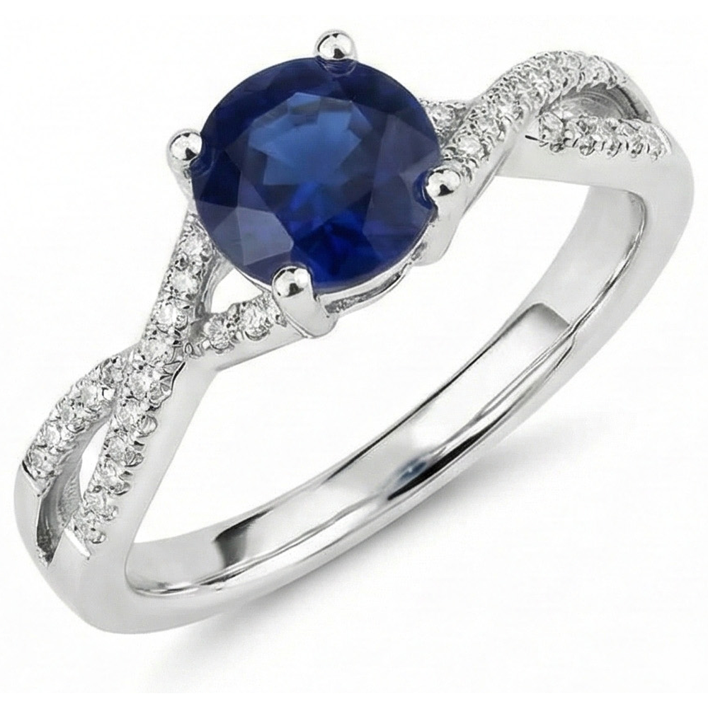 echter round diamant 1.00Karat ring Draufsicht