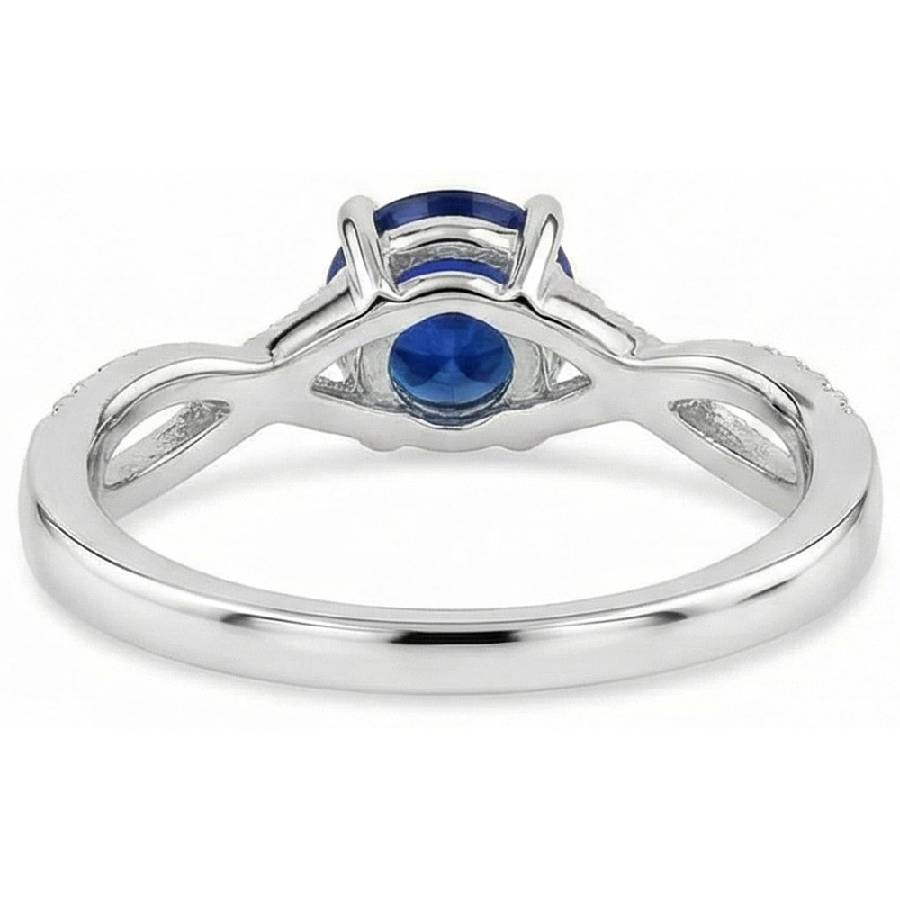 echter round diamant 1.00Karat ring auf Weiß