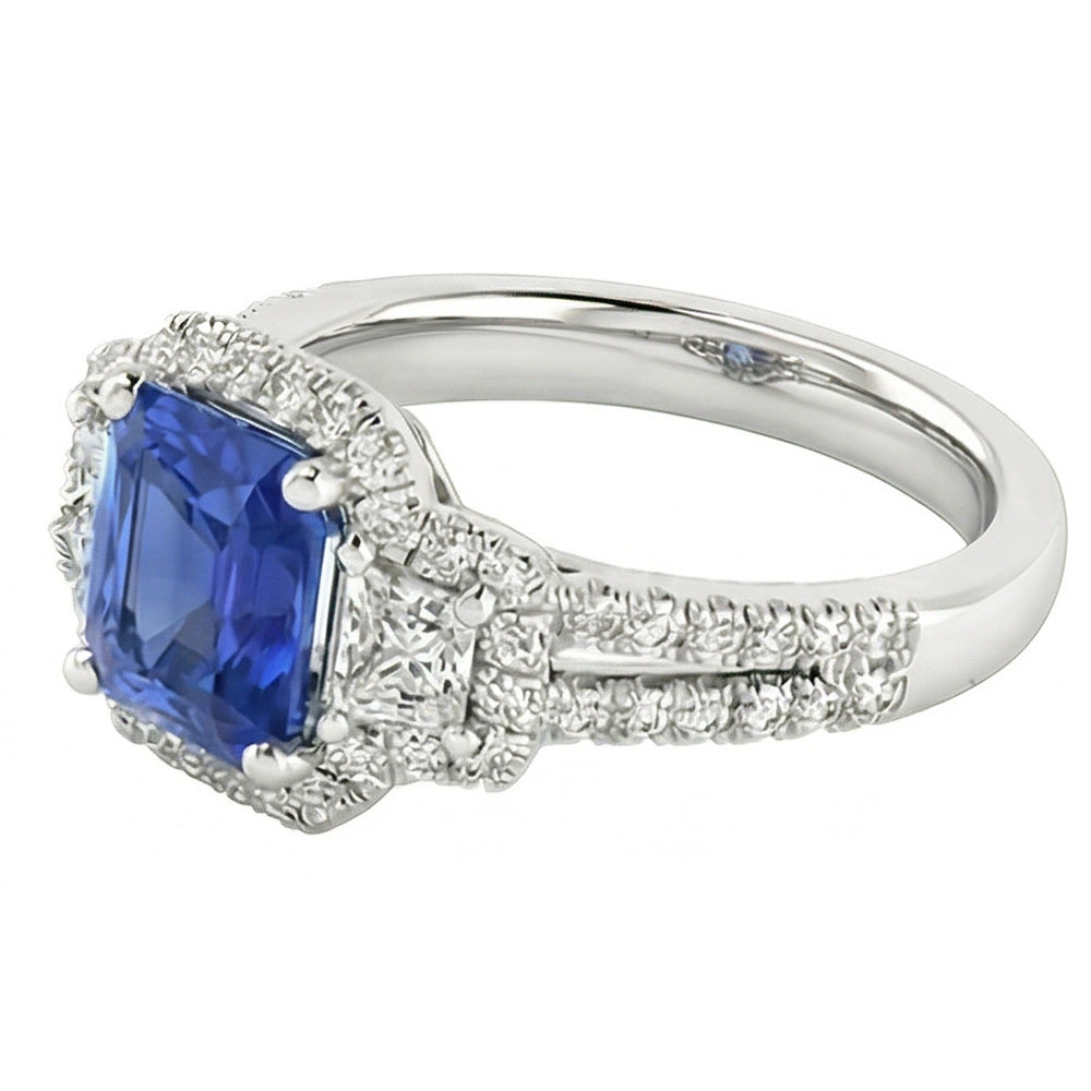 echter round diamant 4Karat ring Draufsicht