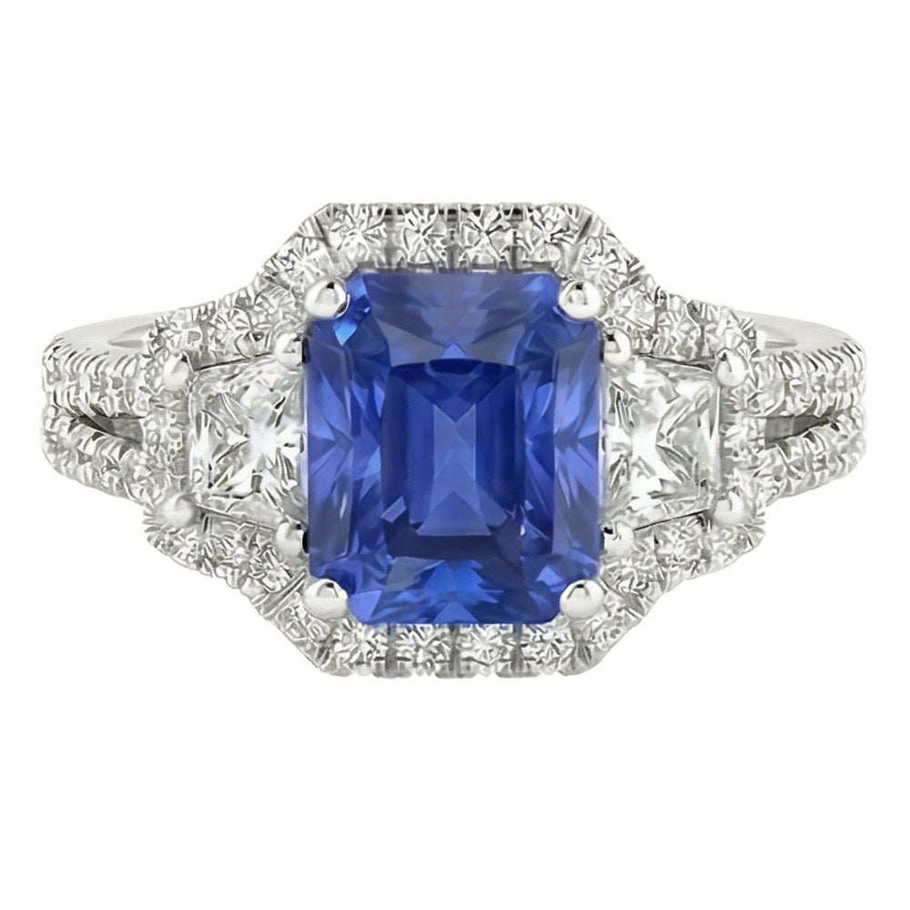echter round diamant 4Karat ring Profilansicht