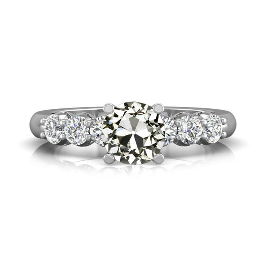 Runder alter Bergmann Echt Diamant Ehering Goldschmuck 4.50 Karat