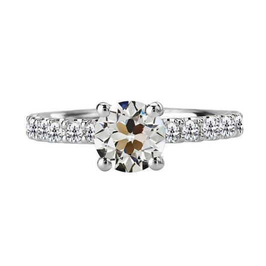 Runder alter Bergmann Echt Diamant-Verlobungsring 4.50 Karat
