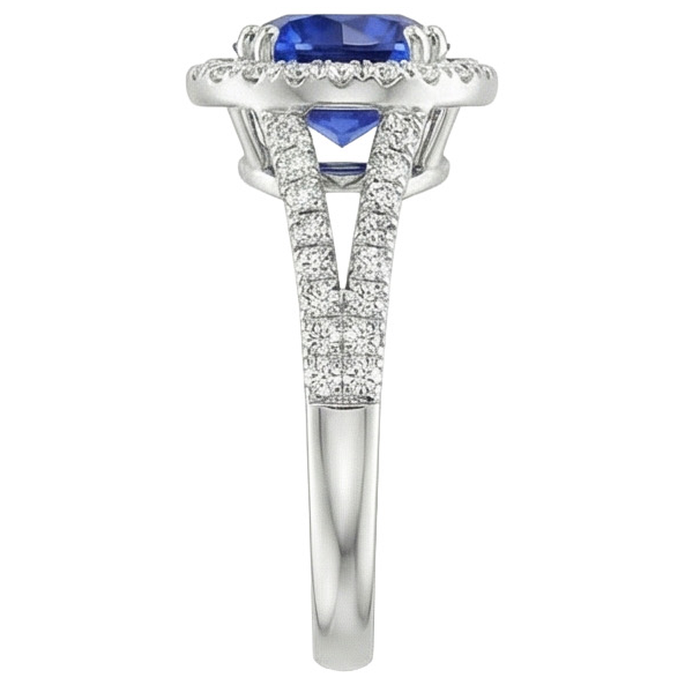 echter round diamant 10Karat ring Draufsicht