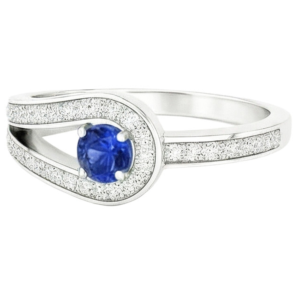 echter round diamant 1.50Karat ring Profilansicht