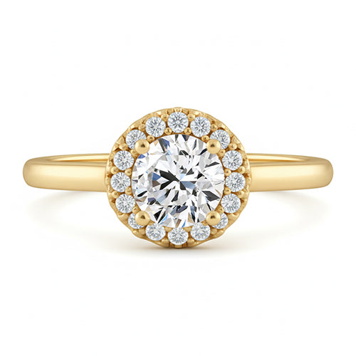echter round diamant 1.25Karat ring Vorderansicht