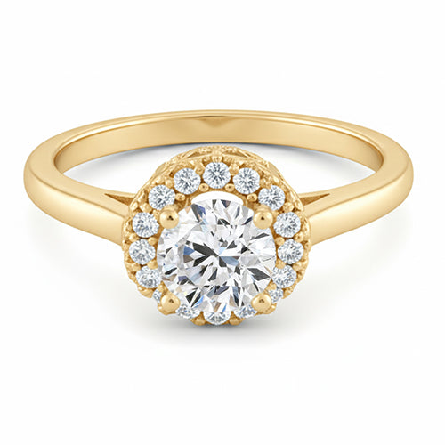 echter round diamant 1.25Karat ring Seitenansicht