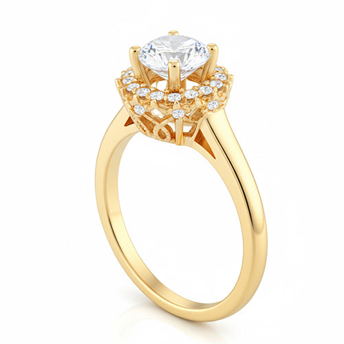 echter round diamant 1.25Karat ring Detailansicht