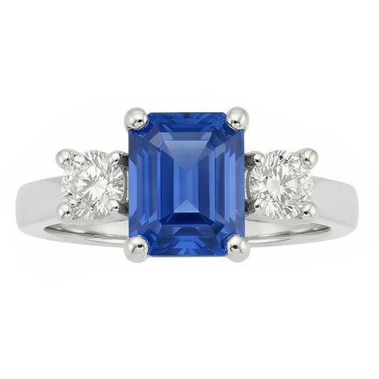 echter radiant diamant 2.50Karat ring Vorderansicht