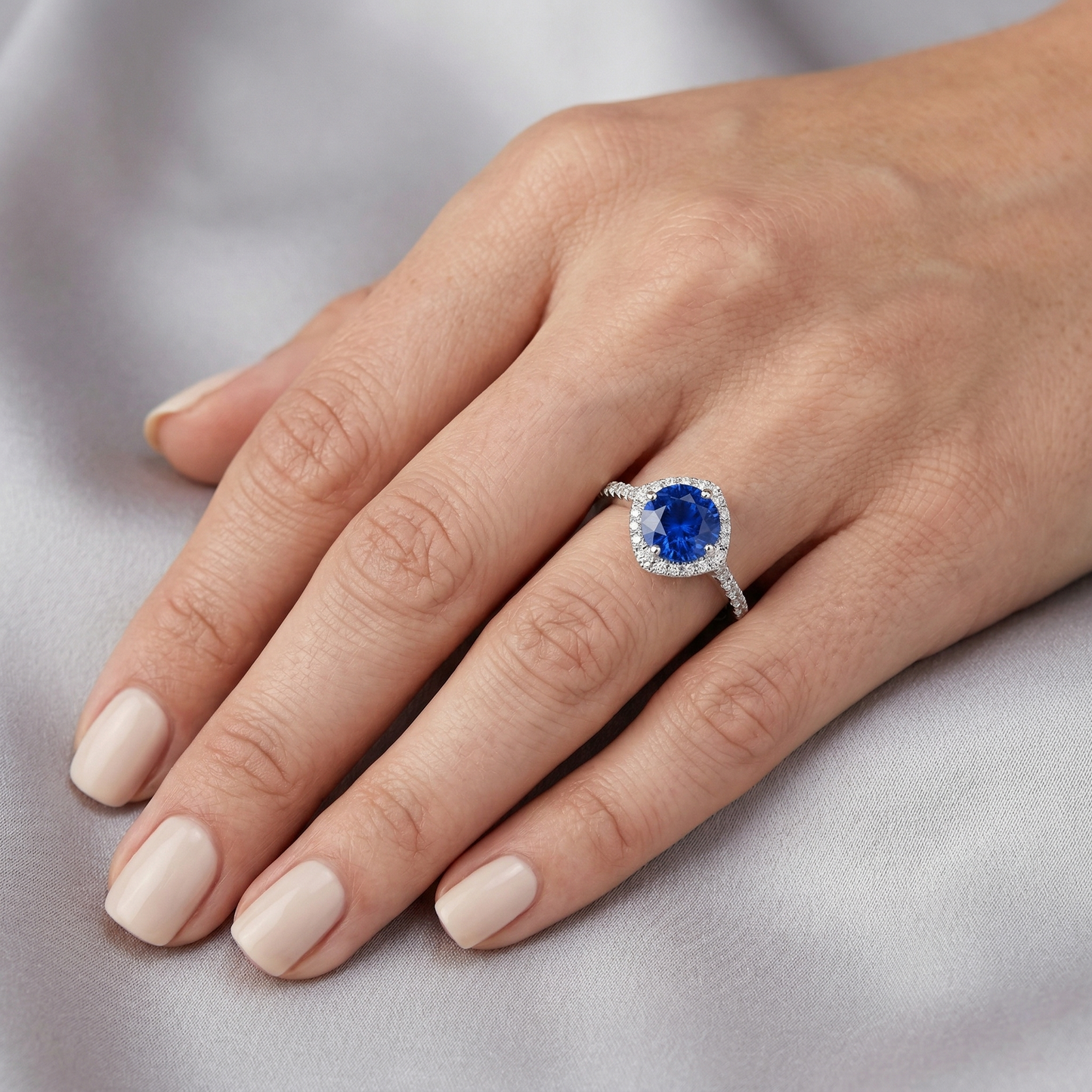 echter round diamant 4Karat ring mit Diamantbesatz