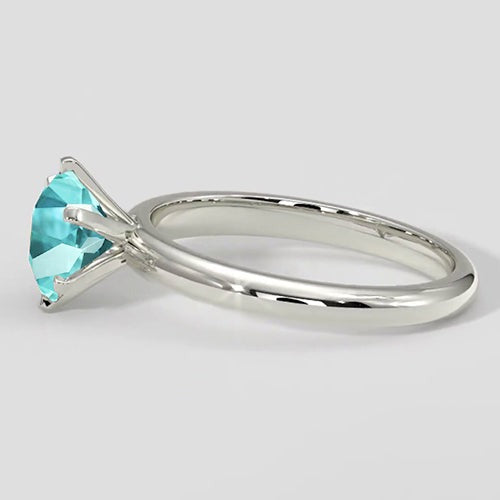 Runder Verlobungsring mit Paraiba-Turmalin