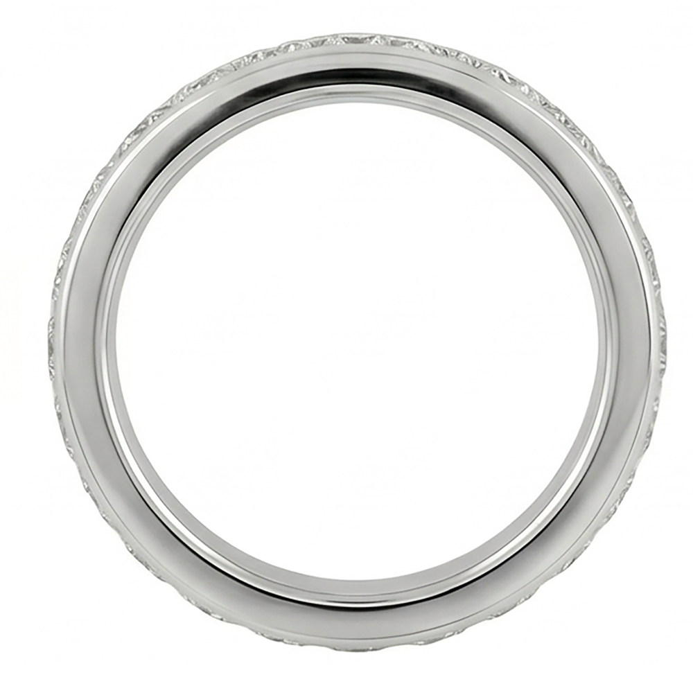 Rundes Echt Aus der Erde Abgebauter Natürlicher Diamantkanal-Set Schmuckband 2,40 Karat Weißgold 14K