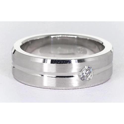 Rundes Echt Diamant-Jubiläumsband mit gebürstetem Finish 0,25 Karat