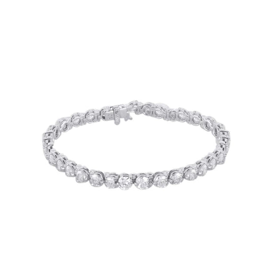 Rundes Echt Diamantarmband Weißgold 14K Neu 9,60 Karat