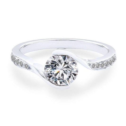 Rundschliff 2,10 Karat Natürliche Diamanten Ehering Damen Schmuck Neu