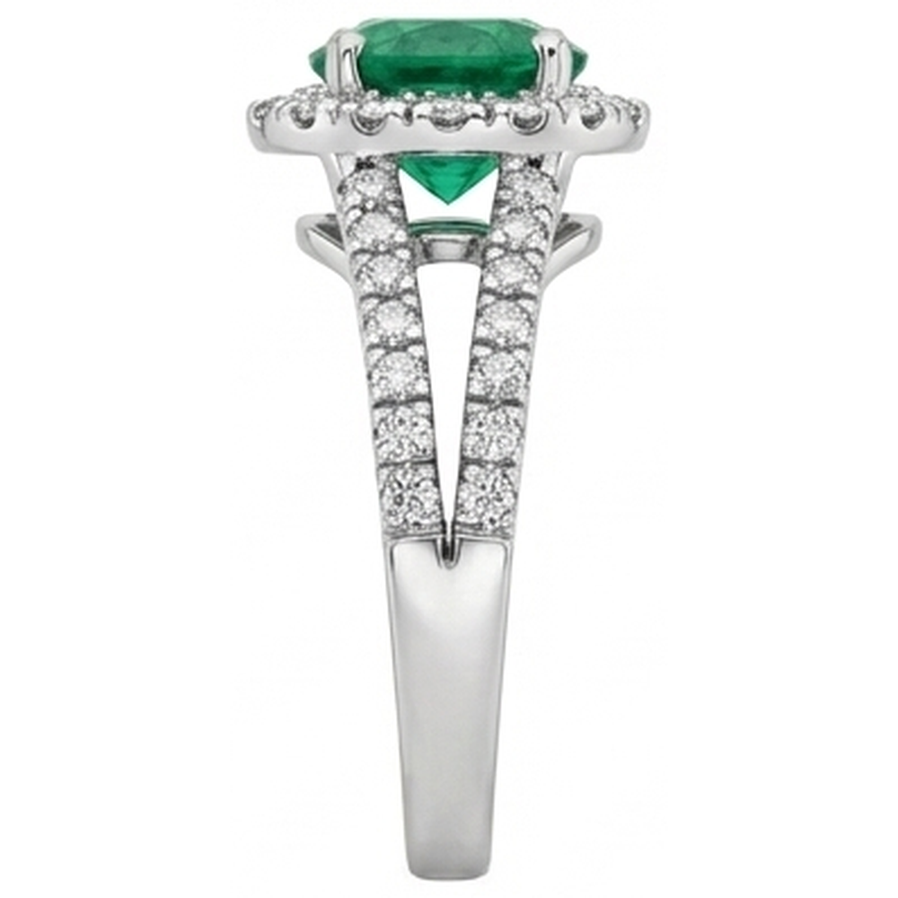 echter round diamant 3.80Karat ring Profilansicht