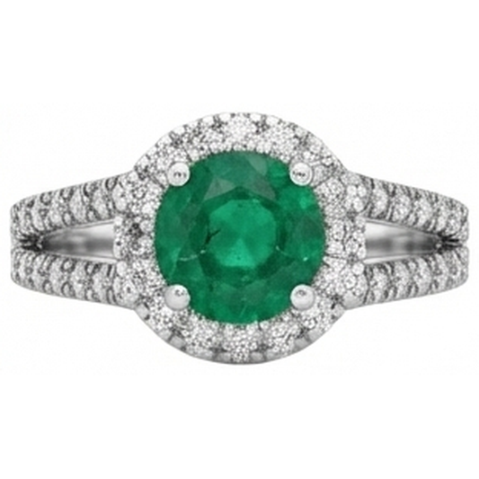 echter round diamant 3.80Karat ring Seitenansicht