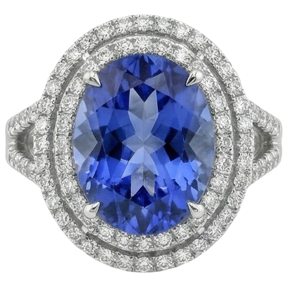 echter round diamant 4.20Karat ring Seitenansicht
