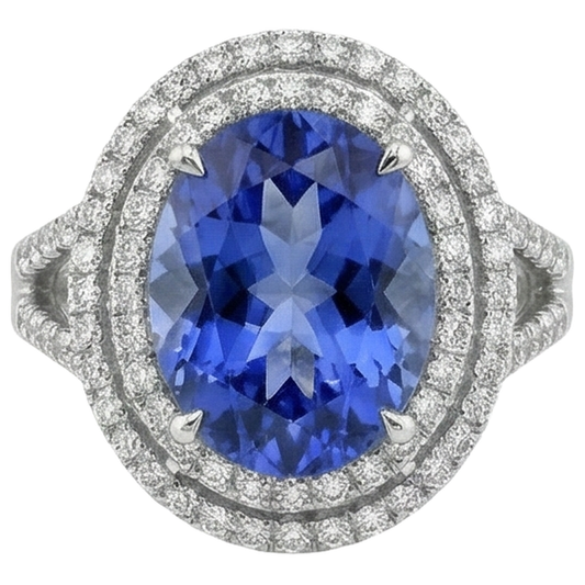 echter round diamant 4.20Karat ring Seitenansicht